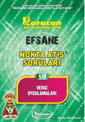 430 - Karacan Yayınları Nokta Atış Soruları - VERGİ UYGULAMALARI