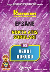 724 - Karacan Yayınları Nokta Atış Soruları - VERGİ HUKUKU