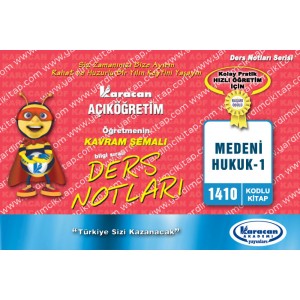 1410 - Karacan Yayınları Kavram Şemalı Ders Notları - MEDENİ HUKUK 1