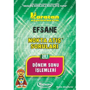 301 - Karacan Yayınları Nokta Atış Soruları - DÖNEM SONU İŞLEMLERİ