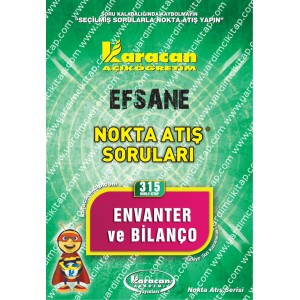 315 - Karacan Yayınları Nokta Atış Soruları - ENVANTER VE BİLANÇO