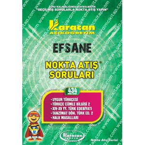 434 - Karacan Yayınları Nokta Atış Soruları - UYGUR TÜRKÇESİ - TÜRKÇE CÜMLE BİLGİSİ 2 - XIV-XV YY. TÜRK EDEBİYATI - TANZİMAT DÖN. TÜRK ED. 2 - HALK MASALLARI