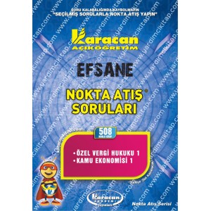 508 - Karacan Yayınları Nokta Atış Soruları - ÖZEL VERGİ HUKUKU 1 - KAMU EKONOMİSİ 1