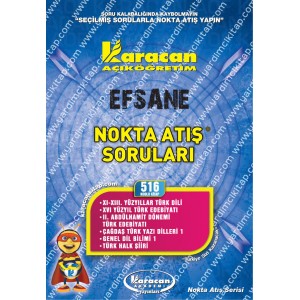 516 - Karacan Yayınları Nokta Atış Soruları - XI-XIII. YÜZYILLAR TÜRK DİLİ - XVI YÜZYIL TÜRK EDEBİYATI  - II. ABDÜLHAMİT DÖNEMİ TÜRK EDEBİYATI - ÇAĞDAŞ TÜRK YAZI DİLLERİ 1 - GENEL DİL BİLİMİ 1 - TÜRK HALK ŞİİRİ