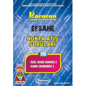 608 - Karacan Yayınları Nokta Atış Soruları - ÖZEL VERGİ HUKUKU 2 - KAMU EKONOMİSİ 2