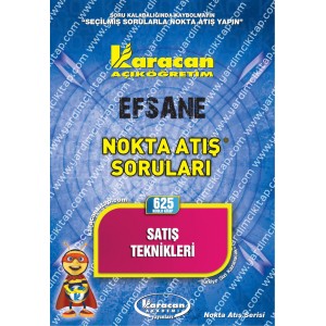 625 - Karacan Yayınları Nokta Atış Soruları - SATIŞ TEKNİKLERİ