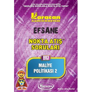 803 - Karacan Yayınları Nokta Atış Soruları - MALİYE POLİTİKASI 2