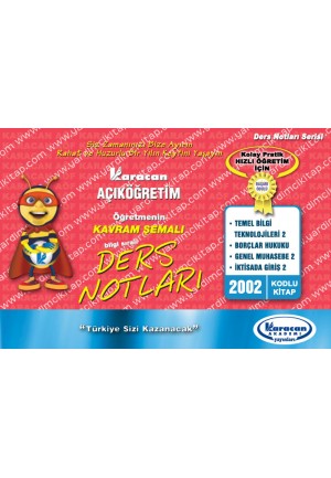 2002/A - Karacan Yayınları Kavram Şemalı Ders Notları - 3 DERS TEK KİTAPDA