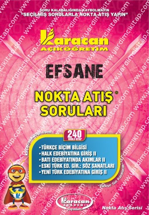 240 - Karacan Yayınları Nokta Atış Soruları - TÜRKÇE BİÇİM BİLGİSİ - HALK EDEBİYATINA GİRİŞ II - BATI EDEBİYATINDA AKIMLAR II - ESKİ TÜRK ED. GİR. SÖZ SANATLARI - YENİ TÜRK EDEBİYATINA GİRİŞ II