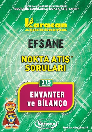 315 - Karacan Yayınları Nokta Atış Soruları - ENVANTER VE BİLANÇO