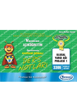 3306 - Karacan Yayınları Kavram Şemalı Ders Notları - ULUSAL YARGI AĞI PROJESİ 1