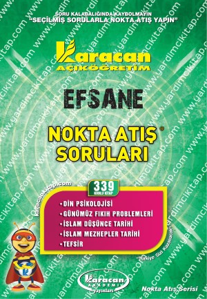 339 - Karacan Yayınları Nokta Atış Soruları - DİN PSİKOLOJİSİ - GÜNÜMÜZ FIKIH PROBLEMLERİ - İSLAM DÜŞÜNCE TARİHİ - İSLAM MEZHEPLER TARİHİ - TEFSİR