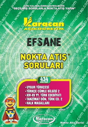 434 - Karacan Yayınları Nokta Atış Soruları - UYGUR TÜRKÇESİ - TÜRKÇE CÜMLE BİLGİSİ 2 - XIV-XV YY. TÜRK EDEBİYATI - TANZİMAT DÖN. TÜRK ED. 2 - HALK MASALLARI