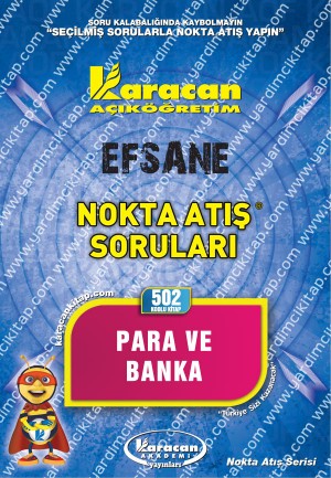 502 - Karacan Yayınları Nokta Atış Soruları - PARA VE BANKA