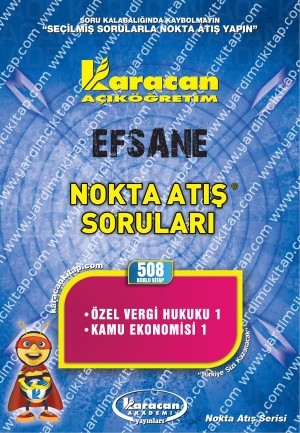 508 - Karacan Yayınları Nokta Atış Soruları - ÖZEL VERGİ HUKUKU 1 - KAMU EKONOMİSİ 1