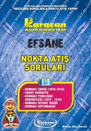 515 - Karacan Yayınları Nokta Atış Soruları - OSMANLI TARİHİ (1876-1918) - TARİHİ COĞRAFYA - OSMANLI YENİLEŞME HAREKETLERİ (1876 - 1918) - OSMANLI İKTİSAT TARİHİ - OSMANLI DİPLOMASİSİ