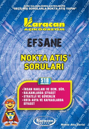 518 - Karacan Yayınları Nokta Atış Soruları - İNSAN HAKLARI VE DEM. SÜR. - BALKANLARDA SİYASET - STRATEJİ VE GÜVENLİK - ORTA ASYA VE KAFKASLARDA SİYASET