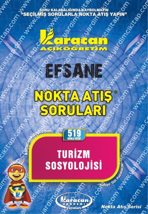 519 - Karacan Yayınları Nokta Atış Soruları - TURİZM SOSYOLOJİSİ