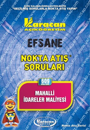 609 - Karacan Yayınları Nokta Atış Soruları - MAHALLİ İDARELER MALİYESİ