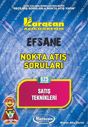 625 - Karacan Yayınları Nokta Atış Soruları - SATIŞ TEKNİKLERİ