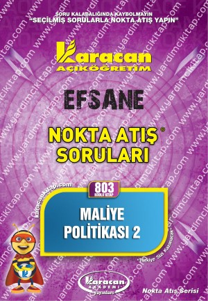 803 - Karacan Yayınları Nokta Atış Soruları - MALİYE POLİTİKASI 2