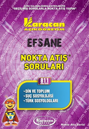 811 - Karacan Yayınları Nokta Atış Soruları - DİN VE TOPLUM - SUÇ SOSYOLOJİSİ - TÜRK SOSYOLOGLARI